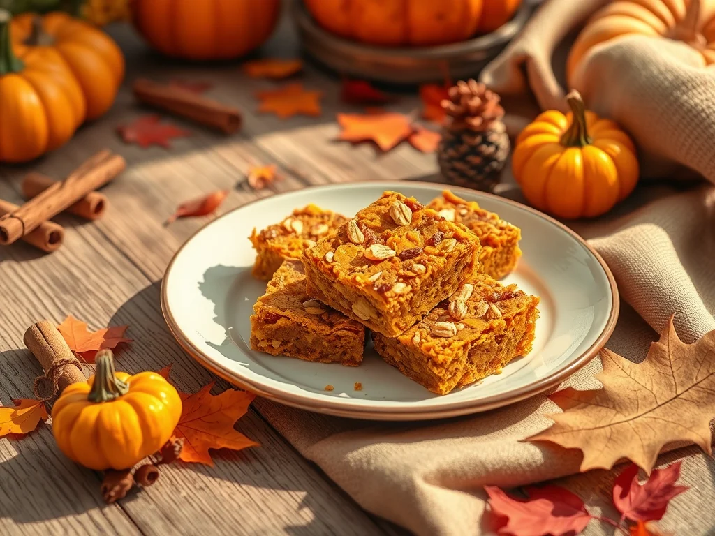 Healthy Pumpkin Bars Recipe for Fall